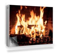 Cubierta Magnética 80x60 cm Protección contra el Polvo y Daños Protector Magnético Panel Decorativo Fácil Instalación para Radiador - Una cálida Chimenea encendida en casa