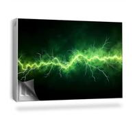 Cubierta Magnética 90x60 cm Fácil Instalación Magnético Panel Decorativo Protección contra el Polvo y Daños Protector para Radiador - Rayo Verde Brillante Naturaleza del Rayo