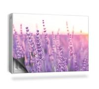 Cubierta Magnética 90x60 cm para Radiador Magnético Panel Decorativo Protección contra el Polvo y Daños Protector Fácil Instalación - Campo de Lavanda, Zoom sobre Flores, Puesta de Sol