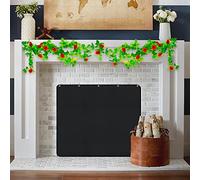 Cubierta magnética para Chimenea, Bloqueador de Corrientes de Aire ignífugo, Manta para Chimenea contra la pérdida de Calor, Bloqueador de Aire frío, Color Negro (99 cm W x 82 cm H)