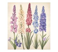 Cubierta magnética para frigorífico color beige con jacintos, cubierta frontal magnética para lavavajillas, 58,4 x 66 cm