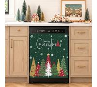 Cubierta magnética para lavavajillas, árbol de Navidad, imanes para lavavajillas, decoración de cocina, accesorios para lavavajillas, 58,4 x 66 cm, color verde