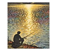 Cubierta magnética para lavavajillas, diseño de silueta de pescador de atardecer, decoración de nevera, lavavajillas, panel frontal de 58 x 66 cm