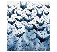 Cubierta magnética para lavavajillas para electrodomésticos de cocina, 21 x 26 pulgadas, impermeable, diseño de murciélago azul de Halloween