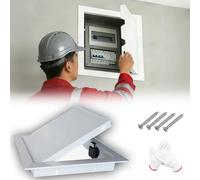Cubierta Magnética para Puerta de Inspección, Trampilla para Pared o Techo, Panel de Acceso para Paneles de Yeso con Marco de Aluminio, Tapa Decorativa para Orificios de Pared(White,200x250 mm)
