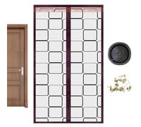 Cubierta Magnética Para Puertas- Cortina Con Aislamiento Térmico, Panel Resistente A La Intemperie Y Al Viento | Fácil Instalación Barrera Fría Creada Garaje Balcón Corredera Patio Protección D