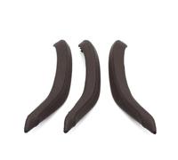 Cubierta mango Juego De Molduras Cubierta Cuero Exterior Para Manija Puerta Delantera Y Trasera Pasajero Interior De Coche Para X5 X6 F15 F16 2014-2018(RHD coffee)