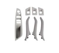Cubierta mango LHD RHD Accesorios De Coche Manija Puerta Interior Panel Interior Cubierta De Tracción Reposabrazos Para Serie 5 F10 F11 2010-2017(Left-hand drive Titanium)