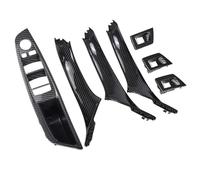 Cubierta mango Repuestos Para Manijas De Puertas Interiores Automóviles Modificación De Manijas De Puertas Para Serie 5 F10 F11 520d 525d 530d 535i(RHD black a7pcs)