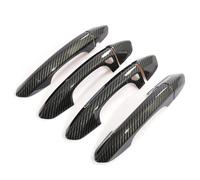 Cubierta Manija Puerta Cubierta de mango 4pcs abdominales Puerta fibra carbono for el uso ajuste 2015-2020 for Ford Mustang Outer