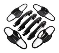 Cubierta Manija Puerta Exterior Para T&oyota Para Hilux Revo Para Rocco Para Fortuner Para Innova Rav4 2016 2017 2018 2019 2020 SR5 Cubierta Manija Puerta Coche ABS Cromada(Black C)