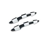 Cubierta Manija Puerta Para Cooper S JCW F56 F57 Accesorios Piezas Exteriores Estilo Coche 2 Uds Conjunto Cubierta Manija Puerta Bandera Negra Pegatina Embellecedora(L)