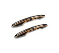 Cubierta Manija Puerta Para Cooper S JCW F56 F57 Accesorios Piezas Exteriores Estilo Coche 2 Uds Conjunto Cubierta Manija Puerta Bandera Negra Pegatina Embellecedora(G)