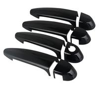 Cubierta Manijas Puerta Lateral Para B&MW E87 E90 E91 E92 E93 F30 X1 X2 X3 X4 X5 X6 2005-2012 Accesorio 4 Unids/set Cubiertas De Manija De Puerta Adornos(Negro)