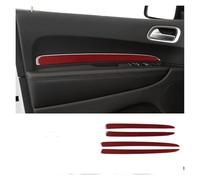 Cubierta Manijas Puerta Lateral Para Dodge Para Durango 2011-2020 Manija De Puerta De Fibra De Carbono Real Cubierta Decorativa Embellecedor Accesorios Interiores Pegatina