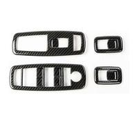 Cubierta Marco para Dodge para Charger para Durango 2011-2020 4 Piezas Embellecedor Cubierta Interruptor Elevalunas Interior Estilo Fibra Carbono