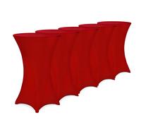 Cubierta mesa set de 5 roja poliéster/elastano 60cm