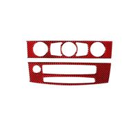 Cubierta Moldura Para 5 Series E60 2008-2010 Panel Control CD Para Aire Acondicionado Coche Cubierta Embellecedora Pegatinas Marco Accesorios Estilo Fibra Carbono