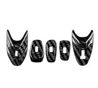 Cubierta Moldura Para Chevrolet Para Corvette C8 2020-2023 Consola Coche Botón Cambio Marchas Pegatina Accesorios Fibra Carbono Real