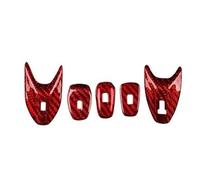 Cubierta Moldura Para Chevrolet Para Corvette C8 2020-2023 Consola Coche Botón Cambio Marchas Pegatina Accesorios Fibra Carbono Real
