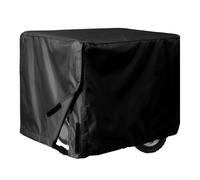 Cubierta negra impermeable para generador de 38 x 28 x 30 pulgadas para la mayoría de generadores, tela Oxford resistente al viento con dobladillo elástico y correa inferior para protección al aire