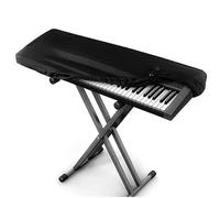 Cubierta negra para piano 88 teclas, protección contra el polvo para teclado de piano con cordón para proteger el teclado electrónico de piano (135 x 30 x 16 cm)