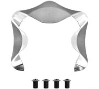 Cubierta neumática plateada para manivela R7000 R7100 | Construcción de aleación, sello antipolvo hermético, se adapta a R7000/R7100, elegante acabado negro, incluye 4 tornillos