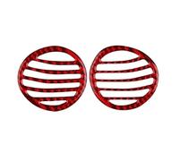 Cubierta Panel Ajuste para Fiat 500 2008-2024 marco de Control de CA embellecedor de salida de aire molduras interiores de coche Panel Mandos Consola Central(Air Vent Red)