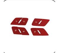 Cubierta Panel Cambio Marchas Consola Central Para A3 Para 8Y 2021-2022 Botón Desbloqueo Puerta Interior Coche Cubierta Lentejuelas Pegatina Decorativa Accesorios(Red)
