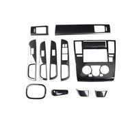 Cubierta Panel Central Control Ventana Eléctrica LHD Adhesivo Engranajes Con Impresión Fibra Carbono Para Nissan Para Tiida 2004-2009(Carbon Fiber-B 1set)