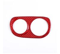 Cubierta Panel Consola Central Para Ferrari 458 2011-2016 Fibra Carbono Real Auto Faro Interruptor Botones Moldura Cubierta Marco Pegatina Interior Coche Embellecedoras(Red Carbon Fiber)