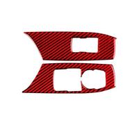 Cubierta PanelInterior Automóvil Para Chevrolet Para Camaro 2017-2022 Accesorios Fibra Carbono Interior Panel Control Elevalunas Coche Marco Decorativo Cubierta Adhesivo(Rojo)