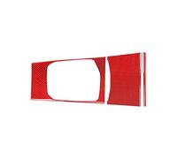Cubierta PanelInterior Automóvil Para Serie 3 G20 G28 2019-2020 Accesorios Fibra Carbono Panel Cambio Marchas Central Coche Portavasos Caja Almacenamiento Panel Embellecedor Cubierta(Style C(Red))