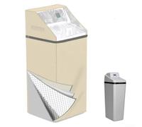 Cubierta para ablandador de agua, con aislamiento de tres capas, tela Oxford 600D, ventana de PVC transparente y cremallera, fácil de montar, sin desconexión de tubería