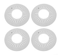 Cubierta para agujero de pared, paquete de 4 rosetas de tubo de polipropileno blanco, buje decorativo para cable de conducto, acabado suave resistente a las heladas, fácil de instalar para fontanería