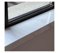 Cubierta para alféizar de ventana de mármol blanco, placa protectora LED, borde de azulejos para el umbral de la bahía del hogar, 140 x 15 cm / 55.1x5.9in y borde de ventana Slish