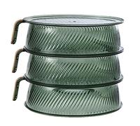 Cubierta para alimentos con aislamiento transparente sellada, cubierta para alimentos con aislamiento apilable de 2 capas, cubierta térmica para almacenamiento de verduras para el (3 Layer)