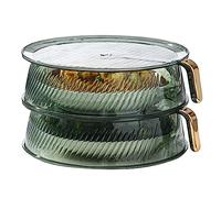 Cubierta para alimentos con aislamiento transparente sellada, cubierta para alimentos con aislamiento apilable de 2 capas, cubierta térmica para almacenamiento de verduras para el (2 Layer)