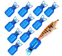 Cubierta para anzuelos de pesca, 10 fundas de gancho de señuelo de camarón, cubierta protectora azul de PVC para aparejos de pesca de rasguños, protectores de ganchos portátiles para los amantes de