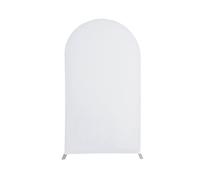 Cubierta para arco de boda de 2,1 m, ajustable, con parte superior redonda, para decoración de banquetes y fiestas de cumpleaños, color blanco