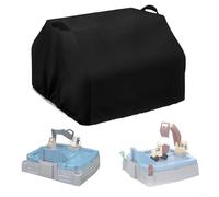 Cubierta para arenero, tela Oxford 210D, impermeable, para niños, para exteriores, juguete de arena con cuerdas elásticas retráctiles para excavadoras de suciedad