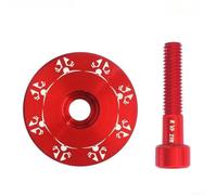 Cubierta para auriculares de aleación de aluminio, diseño de girasol para bicicleta de 28.6 mm, compatible con bicicletas de carretera y montaña (rojo)