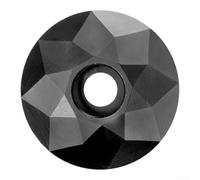 Cubierta para auriculares de bicicleta, acabado PVD galvanizado para piezas de carreras de bicicleta de montaña, aleación de aluminio CNC Diamond Stem Cap (negro)