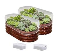 Cubierta para bancal Elevado de jardín | 2 Piezas Malla Anti-Pájaros - con cordón Ajustable, Malla cubreplantas 130x80x55 cm | Uso en Exterior, Jardín, Verduras, Frutas, Cultivos y