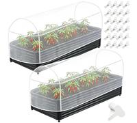 Cubierta para Bancal Jardín - Malla Protección Solar | Cubierta De Red para Huerto Elevado De 2 Piezas,Protección contra Ardillas Pájaros Moscas Aves Conejos Exterior Patio Jardín