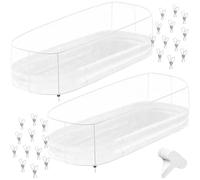 Cubierta para bancales elevados, con red de protección contra insectos, 2 piezas, para verduras, flores, arándanos, fresas, plantas, exteriores, patio trasero, balcón, terraza