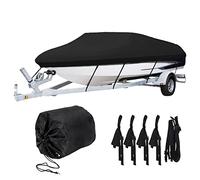 Cubierta Para Barco Cubre Impermeable 600d Remolcable Para Servicio De Soporte Pesado 19 17-19 Pies 17 Marina 19 Pies Con Poste Postes Pie Azul Bayliner Runabout Casco 17-19 V Barcos 18