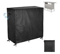 Cubierta para barra de exterior impermeable 420D, mimbre resistente, resistente al viento, al polvo, a los rayos UV, con ventilación de aire, protector de muebles para exteriores, ideal para uso en