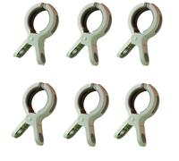 Cubierta Para Barra De Ropa Funda protectora for ropa, bolsa de almacenamiento for trajes, vestidos y chaquetas, a prueba polvo, for el hogar viajes(Fixed clamp 6Pcs)