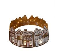 Cubierta para base de árbol de Navidad, copo de nieve, casa de jengibre | Base de falda de árbol de Navidad para jardín, patio, patio, granja, sala de estar, puerta delantera, 71,1 cm